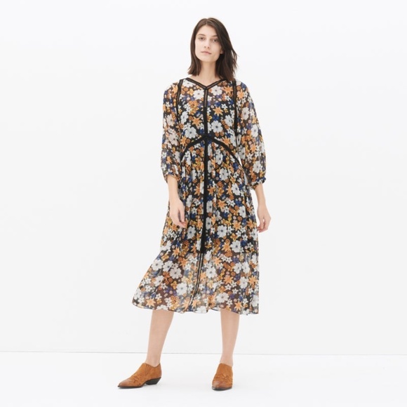 Sandro Renol  Floral Sheer Midi Dress - Picture 4 of 14